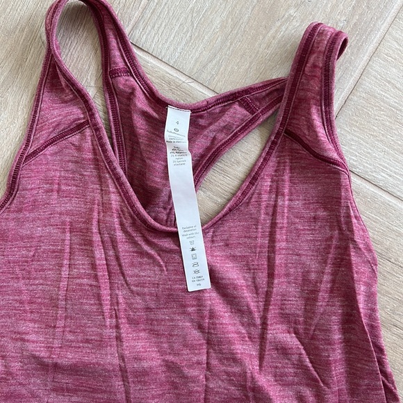 Lululemon pink purple magenta pleated back tank 4 - Picture 2 of 3